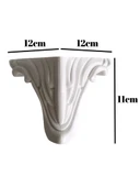 Lükens Desenli 11cm Plastik Ayak Mobilya Masa ve Dolap Ayağı(BEYAZ)(11CM) Beyaz 11cm 11cm - 1 ADET - 5