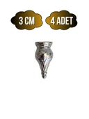 Tombik 3cm Metal Ayak Çeyiz ve Hediye Kutusu Mobilya Ayağı(3CM)(GÜMÜŞ - KROM) Gümüş 3cm 3cm - 4 ADET thumbnail 1