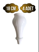 Tombul Beyaz 18cm Plastik Ayak Mobilya Masa ve Dolap Ayağı(BEYAZ)(18CM) Beyaz 18cm 18cm - 4 ADET thumbnail 1