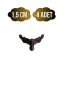 Anka 1.5cm Metal Ayak Çeyiz ve Hediye Kutusu Mobilya Ayağı(1.5CM)(BRONZ) Bronz 1.5cm BRONZ - 4 ADET - 1