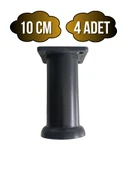 Plastik Siyah Ayarlanabilir Ayak Masa Dolap ve Mobilya Ayağı(SİYAH)(10CM - 12CM - 15CM) Siyah 10cm 10cm - 4 ADET thumbnail 1