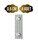 Plastik Beyaz Baza Papuç Dolap ve Mobilya Ayağı(BEYAZ)(BOY:5CM EN:1,5CM YÜK:0,5CM) Beyaz BEYAZ - 4 ADET thumbnail 1