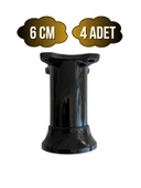 Plastik Siyah Ayarlanabilir Ayak Masa Dolap ve Mobilya Ayağı(SİYAH)(6CM - 10CM) Siyah 6cm SİYAH - 6cm - 4 ADET thumbnail 1
