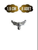Anka 1.5cm Metal Ayak Çeyiz ve Hediye Kutusu Mobilya Ayağı(1.5CM)(GÜMÜŞ) Gümüş 1.5cm GÜMÜŞ - 8 ADET thumbnail 1