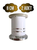 Düz Şeritli 8cm Alüminyum Ayak Mobilya Masa ve Dolap Ayağı(BEYAZ)(8CM) Beyaz 8cm 8cm - 2 ADET thumbnail 1