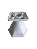 Kupa Plastik 6cm Beyaz Dolap Ayağı Masa ve Sehpa Ayağı(BEYAZ)(6CM) Beyaz 6cm 6cm - 4 ADET thumbnail 3