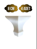 Lükens Beyaz 8cm Plastik Ayak Mobilya Masa ve Dolap Ayağı(8CM)(BEYAZ) Beyaz 8cm 8cm - 4 ADET thumbnail 1