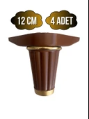 Babil 12cm Plastik Ayak Mobilya Masa ve Dolap Ayağı(12CM)(KAHVERENGİ- ALTIN) Kahverengi 12cm 12cm - 4 ADET thumbnail 1