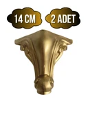 Sultan Lükens Desenli 14CM Plastik Ayak Mobilya Masa ve Dolap Ayağı(14CM)(ALTIN) Altın 14cm 14cm - 2 ADET - 1