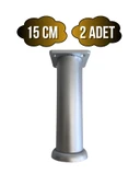 Plastik Gümüş Ayarlı Ayak Mobilya Masa ve Dolap Ayağı(12CM - 15CM)(GÜMÜŞ - GRİ) Gümüş 15cm 15cm - 2 ADET thumbnail 1