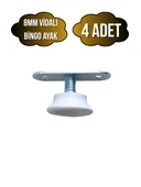 Beyaz Bingo Ayarlanabilir Ayak 8mm Vidalı Masa Ayağı(TAKIM)(EN DÜŞÜK YÜK:13MM EN BÜYÜK YÜK:22MM) Beyaz BEYAZ - 4 ADET - 1
