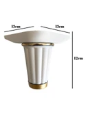 Babil 12cm Plastik Ayak Mobilya Masa ve Dolap Ayağı(12CM)(BEYAZ - ALTIN) Beyaz 12cm 12cm - 2 ADET thumbnail 5