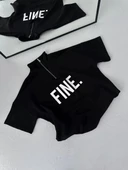 Unisex Baskılı Yarım Fermuarlı T-Shirt - Siyah thumbnail 3