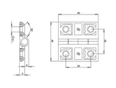 Yaprak Menteşe 40x40 Krom-4 ADET thumbnail 2