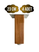 Kale Ayarlı Ahşap Ayak Mobilya Masa ve Dolap Ayağı(KAYIN)(KAYIN/GÜRGEN AĞACI) Ahşap Rengi 23cm 23cm - 4 ADET thumbnail 1