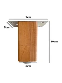 Kale Ayarlı Ahşap Ayak Mobilya Masa ve Dolap Ayağı(KAYIN)(KAYIN/GÜRGEN AĞACI) Ahşap Rengi 10cm 10cm - 4 ADET thumbnail 5