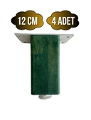 Kale Ayarlı Ahşap Ayak Mobilya Masa ve Dolap Ayağı(YEŞİL)(KAYIN/GÜRGEN AĞACI) Yeşil 12cm 12cm - 4 ADET - 1