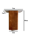 Kale Ayarlı Ahşap Ayak Mobilya Masa ve Dolap Ayağı(CEVİZ)(KAYIN/GÜRGEN AĞACI) Ceviz 10cm 10cm - 4 ADET thumbnail 5