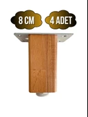 Kale Ayarlı Ahşap Ayak Mobilya Masa ve Dolap Ayağı(KAYIN)(KAYIN/GÜRGEN AĞACI) Ahşap Rengi 8cm 8cm - 4 ADET thumbnail 1