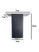 Kale Ayarlı Ahşap Ayak Mobilya Masa ve Dolap Ayağı(ANTRASİT)(KAYIN/GÜRGEN AĞACI) Antrasit 15cm 15cm - 4 ADET thumbnail 5