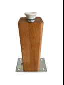 Kale Ayarlı Ahşap Ayak Mobilya Masa ve Dolap Ayağı(KAYIN)(KAYIN/GÜRGEN AĞACI) Ahşap Rengi 23cm 23cm - 4 ADET thumbnail 3