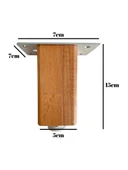 Kale Ayarlı Ahşap Ayak Mobilya Masa ve Dolap Ayağı(KAYIN)(KAYIN/GÜRGEN AĞACI) Ahşap Rengi 15cm 15cm - 1 ADET thumbnail 5
