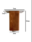 Kale Ayarlı Ahşap Ayak Mobilya Masa ve Dolap Ayağı(CEVİZ)(KAYIN/GÜRGEN AĞACI) Ceviz 15cm 15cm - 1 ADET thumbnail 5