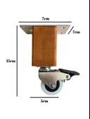 Kale Ahşap Tekerli Ayak Mobilya Masa ve Dolap Tekerli Ayağı(FRENLİ)(12CM-15CM)(KAYIN/GÜRGEN AĞACI) Ceviz 15cm FRENLİ 15cm - 4 ADET - 4