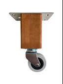 Kale Ahşap Tekerli Ayak Mobilya Masa ve Dolap Tekerli Ayağı(FRENSİZ)(12CM-15CM)(KAYIN/GÜRGEN AĞACI) Ceviz 12cm FRENSİZ 12cm - 2 ADET thumbnail 2