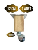 Kale Ahşap Top Tekerli Ayak Mobilya Masa Dolap Tekerli Ayağı(FRENSİZ)(12CM - 15CM)(CEVİZ AĞACI) Açık Ceviz 12cm 12cm - 1 ADET - 1