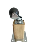 Kale Ahşap Top Tekerli Ayak Mobilya Masa Dolap Tekerli Ayağı(FRENSİZ)(12CM - 15CM)(CEVİZ AĞACI) Açık Ceviz 12cm 12cm - 4 ADET thumbnail 3