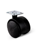 Düz Tablalı Tekerlek 50mm Masa Sehpa Dolap Tekeri(SİYAH)(50MM) Siyah SİYAH - 4 ADET thumbnail 2