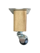 Kale Ahşap Top Tekerli Ayak Mobilya Masa Dolap Tekerli Ayağı(FRENSİZ)(12CM - 15CM)(CEVİZ AĞACI) Açık Ceviz 12cm 12cm - 4 ADET thumbnail 2