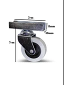 18mm U Geçme Masa Tekeri Sehpa Tekeri(7CM)(GRİ)(18MM U GEÇME 50x20MM) Gri GRİ - 1 ADET thumbnail 3