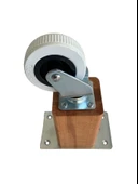 Kale Ahşap Tekerli Ayak Mobilya Masa ve Dolap Tekerli Ayağı(FRENSİZ)(12CM-15CM)(KAYIN/GÜRGEN AĞACI) Ahşap Rengi 12cm FRENSİZ 12cm - 1 ADET thumbnail 4