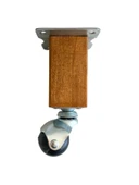Kale Ahşap Top Tekerli Ayak Mobilya Masa Dolap Tekerli Ayağı(FRENSİZ)(12CM - 15CM)(KAYIN AĞACI) Ceviz 15cm 15cm - 2 ADET thumbnail 2