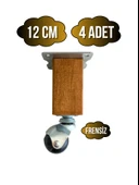 Kale Ahşap Top Tekerli Ayak Mobilya Masa Dolap Tekerli Ayağı(FRENSİZ)(12CM - 15CM)(KAYIN AĞACI) Ceviz 12cm 12cm - 4 ADET thumbnail 1
