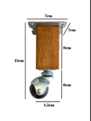 Kale Ahşap Top Tekerli Ayak Mobilya Masa Dolap Tekerli Ayağı(FRENSİZ)(12CM - 15CM)(KAYIN AĞACI) Ceviz 15cm 15cm - 2 ADET thumbnail 5