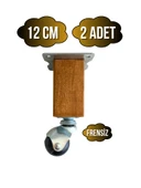 Kale Ahşap Top Tekerli Ayak Mobilya Masa Dolap Tekerli Ayağı(FRENSİZ)(12CM - 15CM)(KAYIN AĞACI) Ceviz 12cm 12cm - 2 ADET thumbnail 1