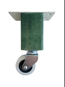 Kale Ahşap Tekerli Ayak Mobilya Masa ve Dolap Tekerli Ayağı(FRENSİZ)(12CM-15CM)(KAYIN/GÜRGEN AĞACI) Yeşil 15cm FRENSİZ 15cm - 4 ADET thumbnail 2