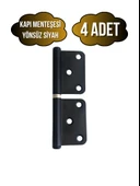 Siyah Yönsüz Kapı Menteşesi Ahşap Kapı Menteşesi(SİYAH) Siyah SİYAH - 4 ADET thumbnail 1