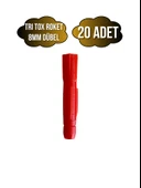 Tri Tox Roket Kırmızı 8mm Dübel Beton Tuğla Briket Dubeli(8MM)(KIRMIZI)(ROKET) Kırmızı 8mm KIRMIZI - 20 ADET thumbnail 1