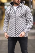 Unisex Kapüşonlu İçi Astarlı Yağmurluk - Gri - 1