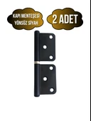 Siyah Yönsüz Kapı Menteşesi Ahşap Kapı Menteşesi(SİYAH) Siyah SİYAH - 2 ADET thumbnail 1