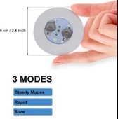 Işıklı Yapışkanlı Bardak Altı Aparatı Ledli 3 Modlu - 4