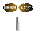 Metal Beyaz 5mm Geçme Raf Pimi Dolap Raf Altı Pimi(5MM)(METAL)(BEYAZ) Beyaz BEYAZ - 4 ADET - 1