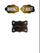 Papatya Tavla Menteşesi Mobilya Kutu Menteşesi(BRONZ)(EN:3CM BOY:2CM) Bronz BRONZ - 2 ADET thumbnail 1