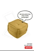 XPERMATE PuffyMod Dekoratif Kare Puf Orta Sehpa Ayak Uzatma Puf 40x40 cm Hardal thumbnail 1