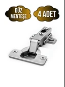 Düz Dolap Kapak Menteşesi Tas Menteşe(DÜZ MENTEŞE) DÜZ - 4 ADET - 1