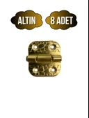 Tavla Menteşesi Stoplu Mobilya Kutu Menteşesi(ALTIN)(EN:3CM BOY:3CM) Altın ALTIN - 8 ADET thumbnail 1